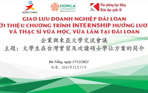Giao lưu với Tập đoàn Hồng Kiều - đơn vị tiếp nhận SV thực tập tại Đài Loan